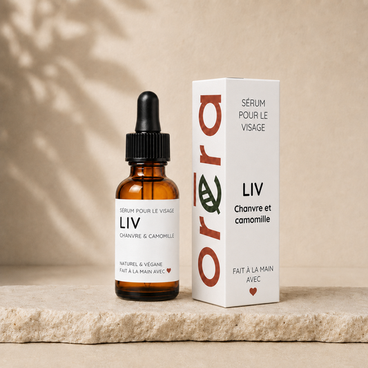 serum pour le visage naturel liv chanvre camomille orera