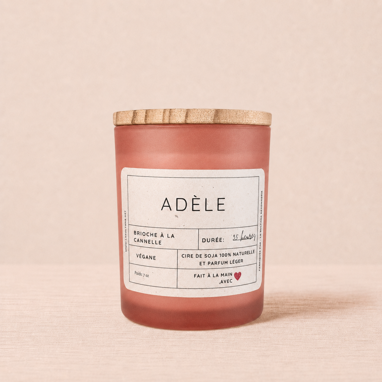 Bougie brioche à la cannelle 7oz ORÉRA éco-luxe naturel produits artisanaux québécois sans cruauté.
