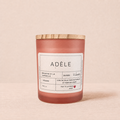 Bougie brioche à la cannelle 7oz ORÉRA éco-luxe naturel produits artisanaux québécois sans cruauté.