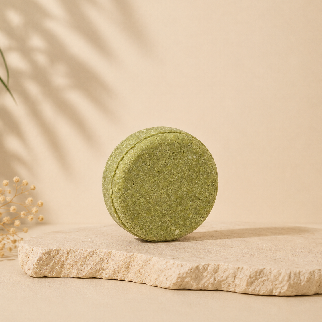 Shampoing solide ORÉRA éco-luxe naturel vert, produits artisanaux québécois, soin capillaire sans cruauté.