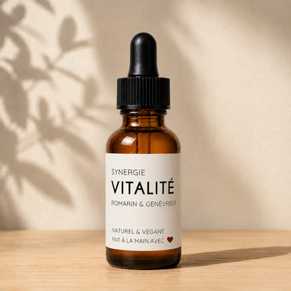 Synergie Vitalité ORÉRA, sérum naturel et végan, éco-luxe fabriqué au Québec sans cruauté.