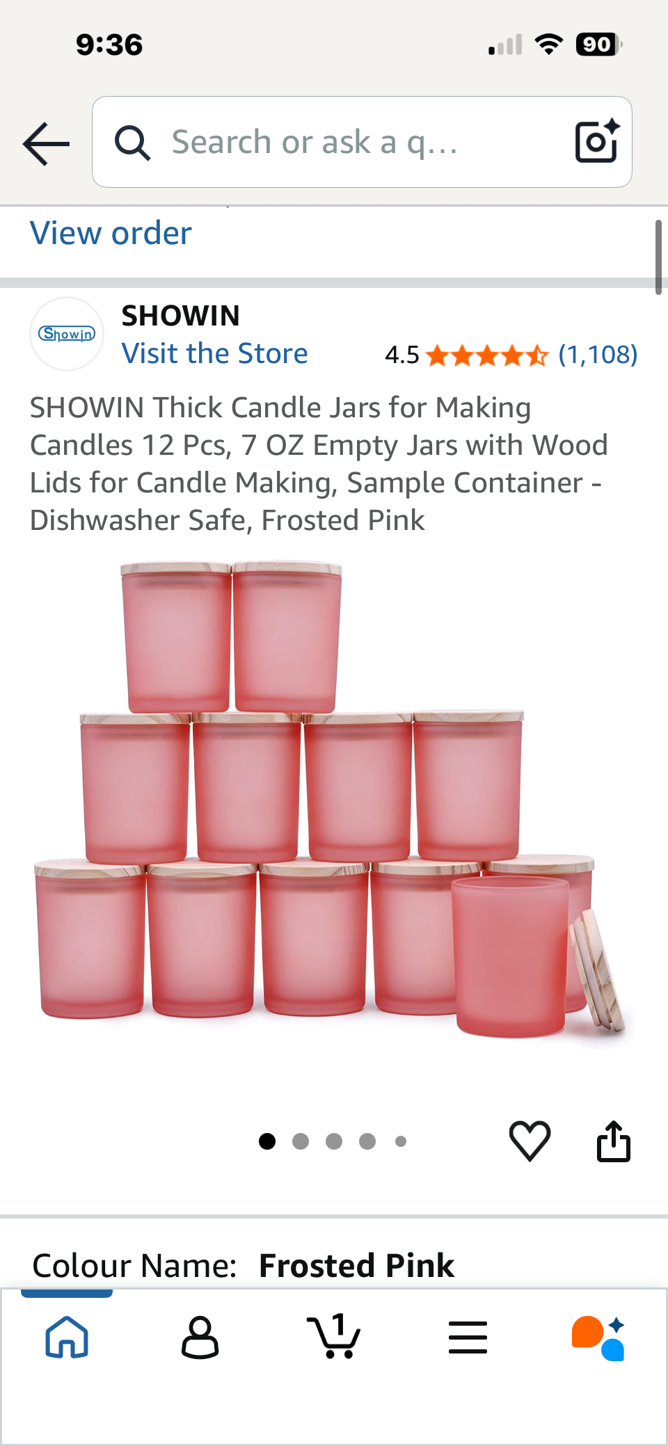 Lot de 90 pots à bougie ORÉRA 7oz rose, éco-luxe naturel, fabriqué au Québec, sans cruauté.