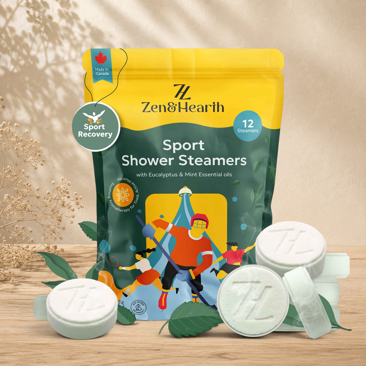 Pastilles de douche eucalyptus & menthe