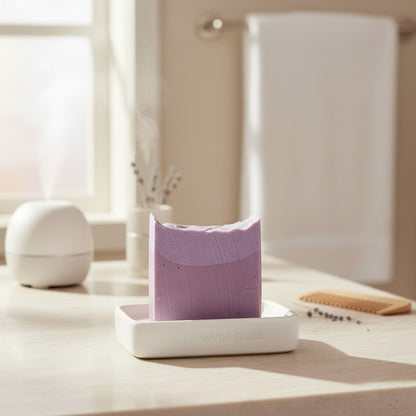 Savon doux violet ORÉRA éco-luxe naturel, soins naturels fabriqué au Québec sans cruauté.