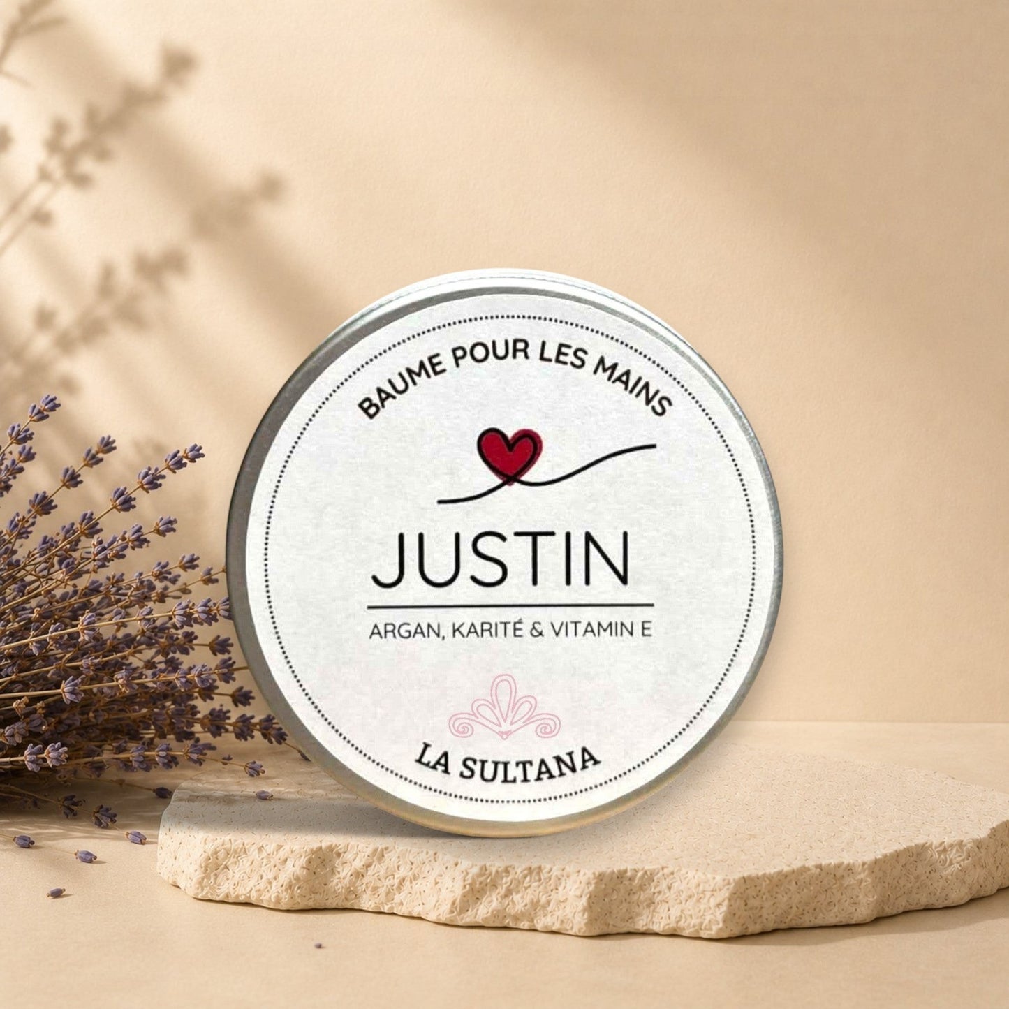 Baume pour les mains Justin ORÉRA éco-luxe naturel argan karité bergamote fabriqué au Québec sans cruauté.
