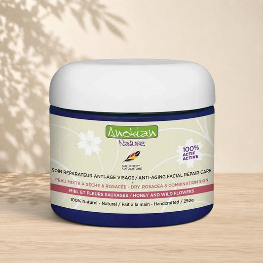 Pot de masque anti-âge ORÉRA au miel et fleurs sauvages Anokian Nature pour peaux sèches et réactives