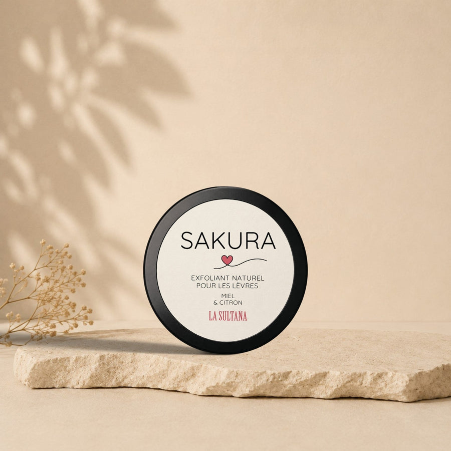 Mascarilla exfoliante para labios Sakura con miel y limón ORÉRA
