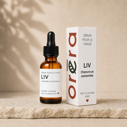 serum pour le visage naturel liv chanvre camomille orera